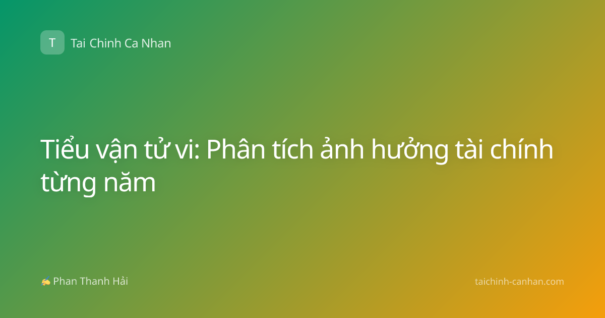 Tiểu vận tử vi: Phân tích ảnh hưởng tài chính từng năm